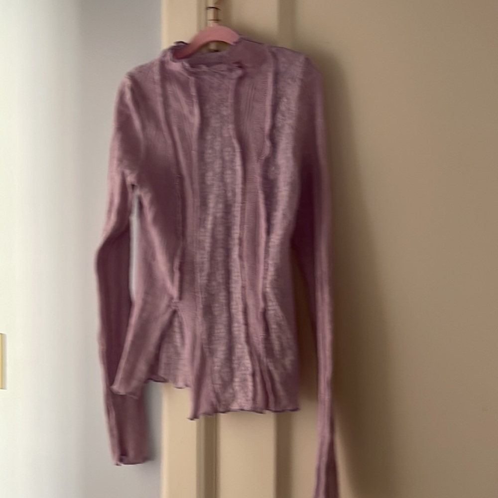 Free people lilac/pink long sleeve top